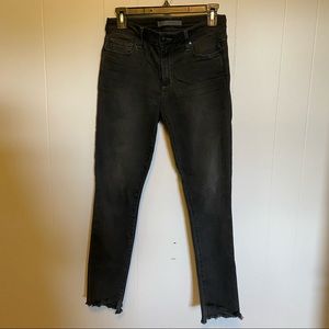 Joe’s Jeans Black Raw Hem Skinny Jean